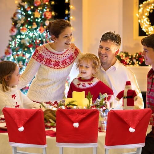 Lanfixilly Christmas Chair Covers Set of 4