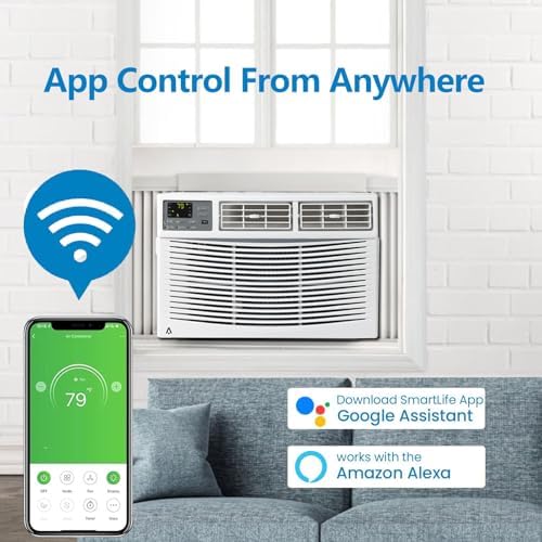 8000 BTU Window AC Unit for Bedroom and Living Room
