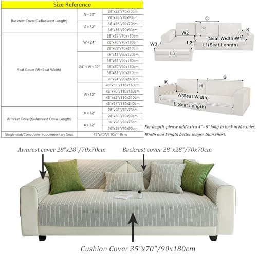 Washable Couch Cover - 1 Piece Slipcover for Living Room Sofa