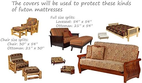 DD Futon Furniture Premium Chenille Futon Mattress Covers