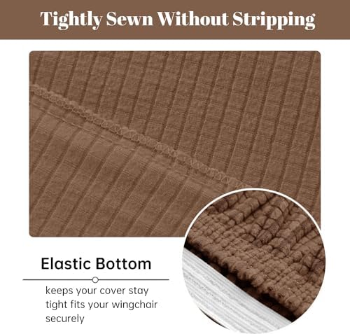 INFLAG Wing Chair Slipcovers 2 Piece Stretch Spandex Covers