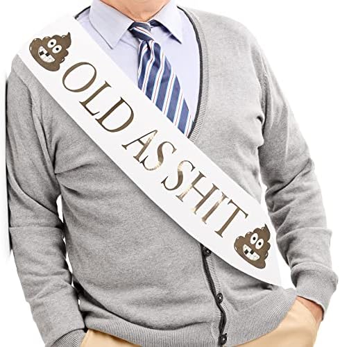 Hilarious Retirement Birthday Foil Sash with Metal Pin