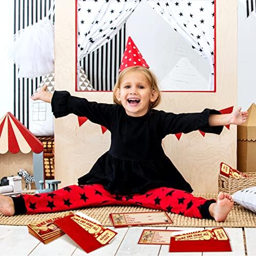 Fuutreo 50 Pcs Circus Party Invites with Envelopes