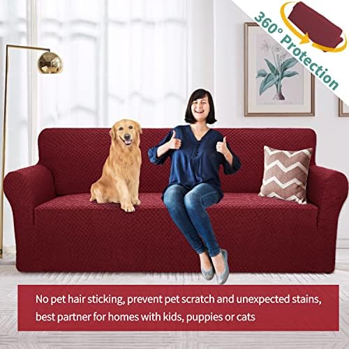 YEMYHOM Jacquard Couch Cover with Magic Stretch Fit
