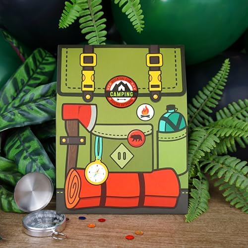 Ready Confetti 18 Piece Camping Party Favor Bags with Stickers