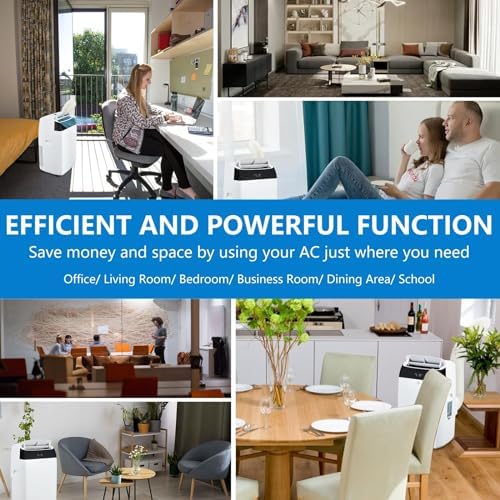 14000 BTU Quiet Portable AC Unit for Large Rooms
