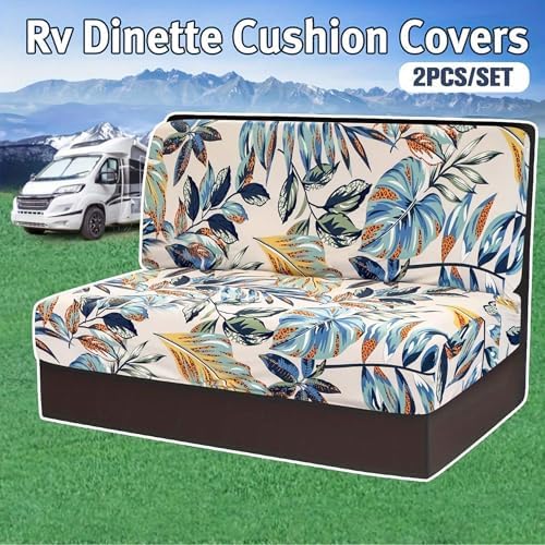 RV Dinette Cushion Covers Stretchable Seat Slipcovers for Camper and Motorhome