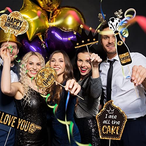 Outus 36 Pcs Birthday Photo Booth Props Kit
