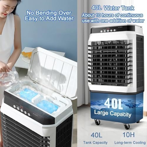 40L Evaporative Air Cooler with Remote and 4 Ice Packs