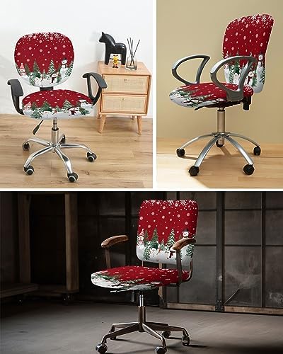 Red Christmas Chair Covers 2 Piece Universal