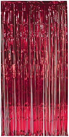 Beistle 1-Ply FR Gleam N Curtain Red 1 Count 1
