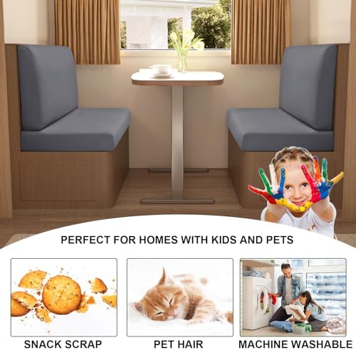 CRFATOP 2 Piece Waterproof RV Dinette Cushion Covers