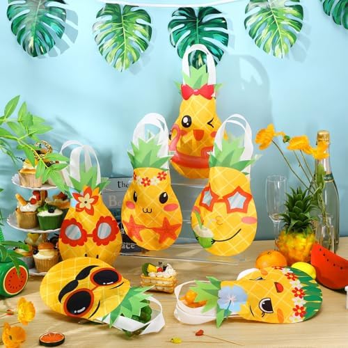 Silkfly 24 Pcs Pineapple Party Favor Bags with Handles