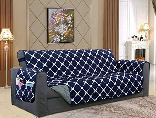 Elegant Comfort Reversible 2-Tone Quilted Sofa Slipcover