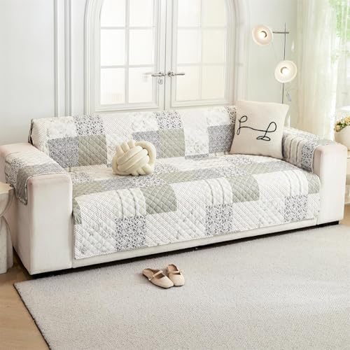 Skidproof Sofa Cover for Taupe Sofa with Elastic Straps