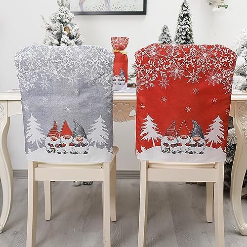 EUBUY Christmas Chair Slipcover Back Cover 4 Pack