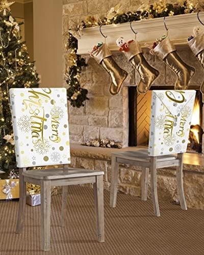 Christmas Dining Chair Back Covers Set of 4 1