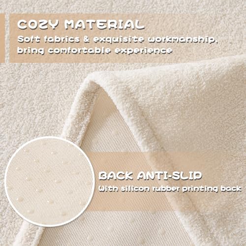 MYSKY HOME White Sofa Cover for 3 Cushion Sectional