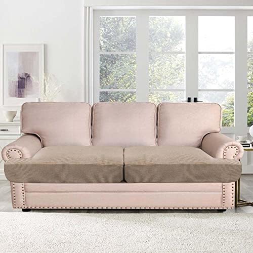 HVERSAILTEX 2 Piece T Cushion Sofa Slipcovers with Elastic Bands 1