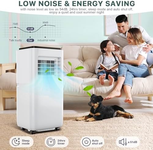 1Pcs Abs 10000BTU Portable Air Conditioner 2024 White One Size