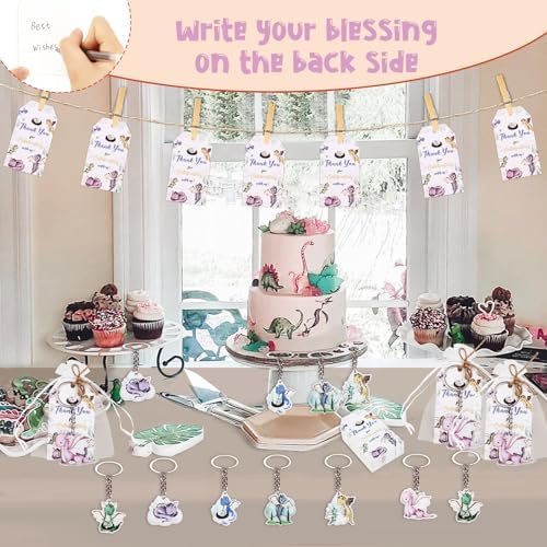 Serencatcher 72Pcs Dragon Party Favors Keychain Set