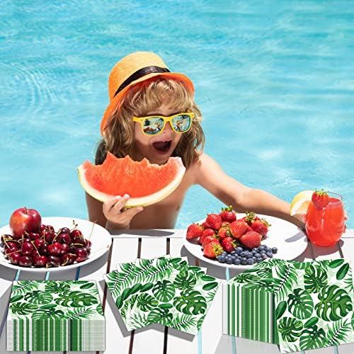 100 Piece Tropical Palm Leaf Napkins for Parties 1