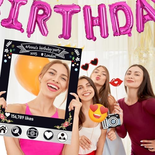 Insta-Themed 31Pcs Photo Booth Props Kit for Parties