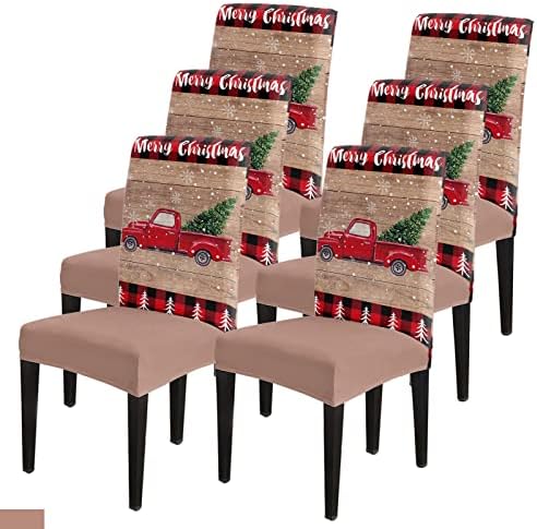 Savannan Merry Christmas Dining Chair Slipcover Set of 6