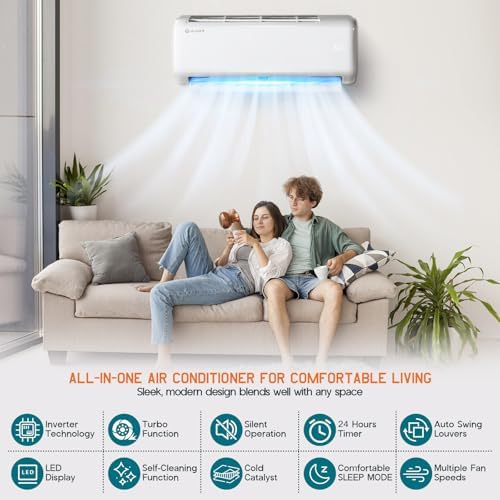 Albott 9000 BTU Mini Split AC Heat Pump Inverter Ductless System