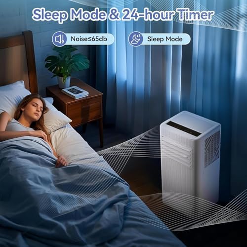 KOKEBREN 10000 BTU Portable Air Conditioner with Cooling Dry and Fan Functions
