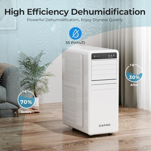 ZAFRO 12000 BTU Portable Air Conditioner with 3-in-1 Functionality