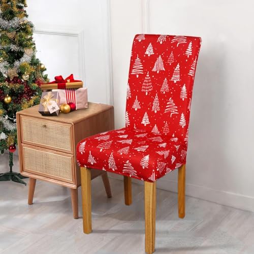 Roszwtit Christmas Tree Chair Covers 6 Pack