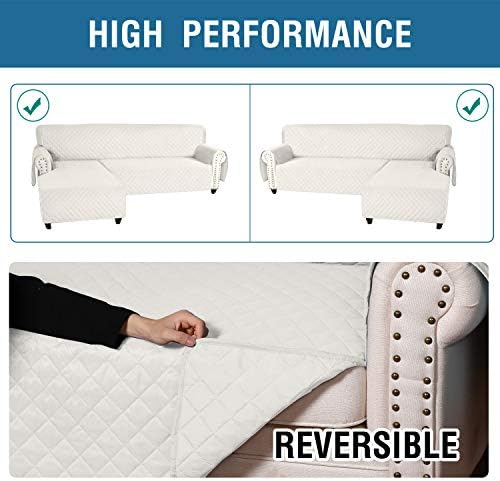 Waterproof Sectional Sofa Cover with Elastic Straps