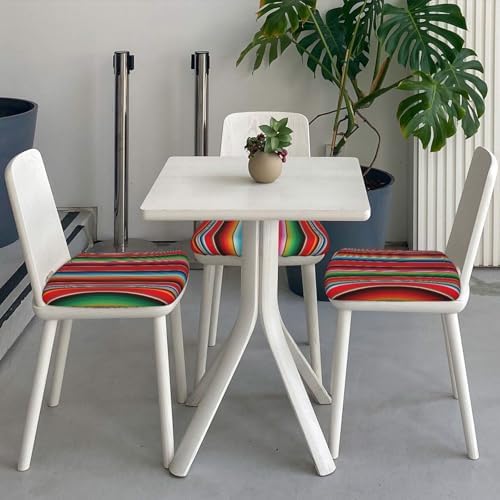 Mexican Serape Pattern Seat Covers for Dining Chairs