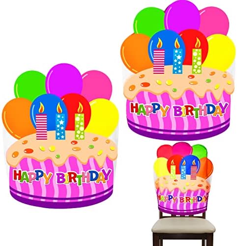 Frienda Birthday Chair Covers for Kids Red 2 Pieces