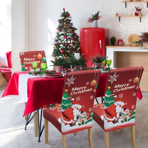 Christmas Chair Covers for Dining Rooms and Kitchen Decor
