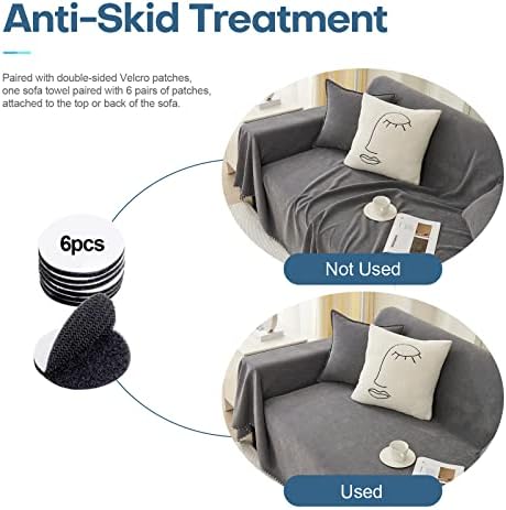 Reversible Sofa Blanket for 3 Cushion Couch Dark Grey 71 x 150