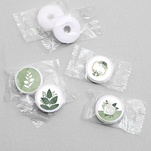 Boho Botanical Round Candy Sticker Favors - 108 Stickers per Sheet
