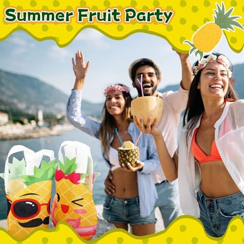 Silkfly 24 Pcs Pineapple Party Favor Bags with Handles