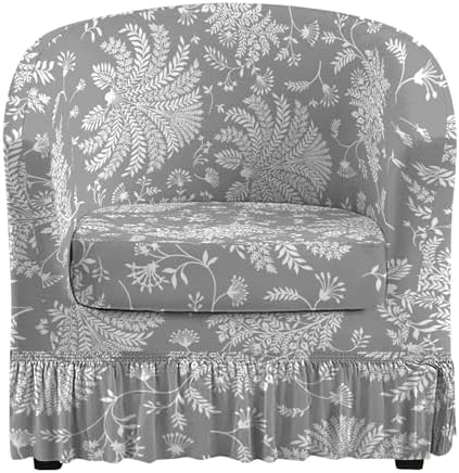 FUANGUI 2 Piece Club Chair Slipcover with Skirt Hem