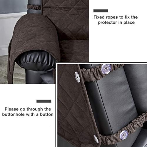 STONECREST Waterproof Recliner Chair Cover - Microsuede Slipcover for Pets and Kids