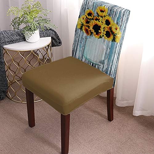 Soft Chair Protectors Covers Set of 6 with Elastic Bands