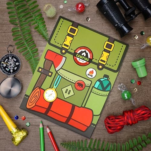 Ready Confetti 18 Piece Camping Party Favor Bags with Stickers