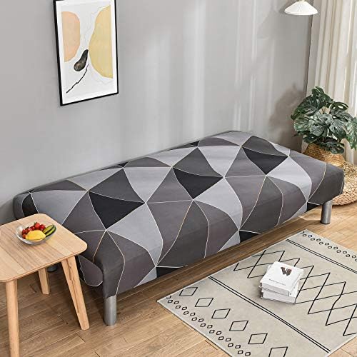 Ele ELEOPTION Triangle Print Armless Sofa Bed Cover Slipcover 1