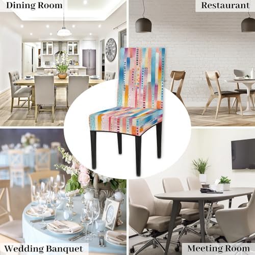 Tavisto Vibrant Skyline Canvas Chair Covers Set of 6 1