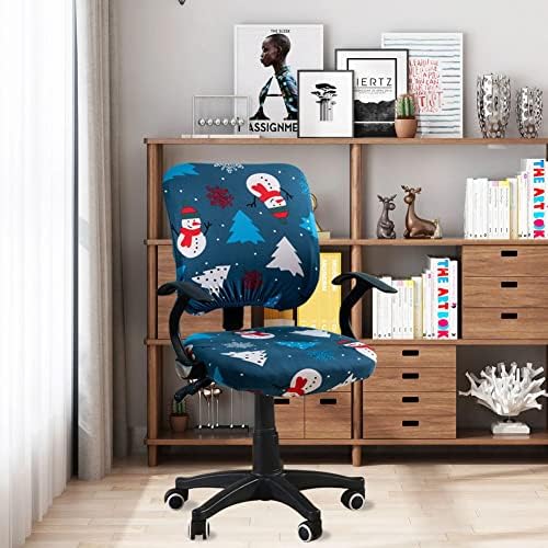 KABAKE Christmas Office Chair Slipcovers Blue
