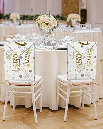 Christmas Dining Chair Back Covers Set of 4 1