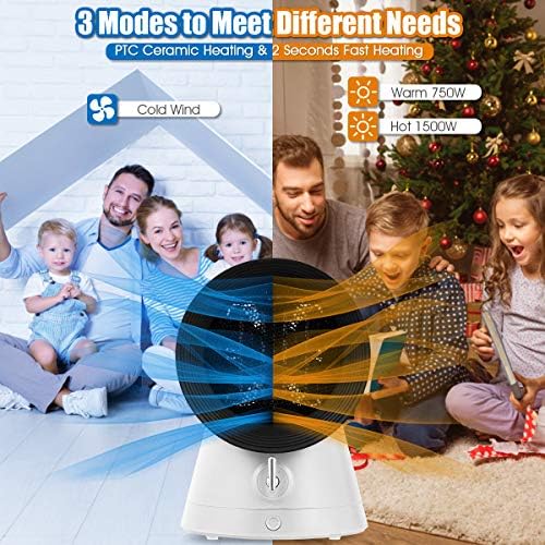 GOFLAME 2-In-1 Electric Space Heater with Fan