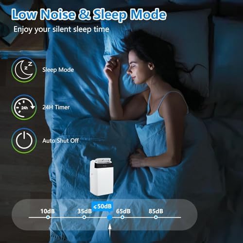 14000 BTU Quiet Portable AC Unit for Large Rooms