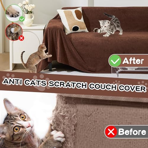 MEETSKY Couch Cover 91 x 134 Chocolate